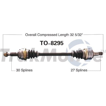 Surtrack Axle Cv Axle Shaft, To-8295 TO-8295